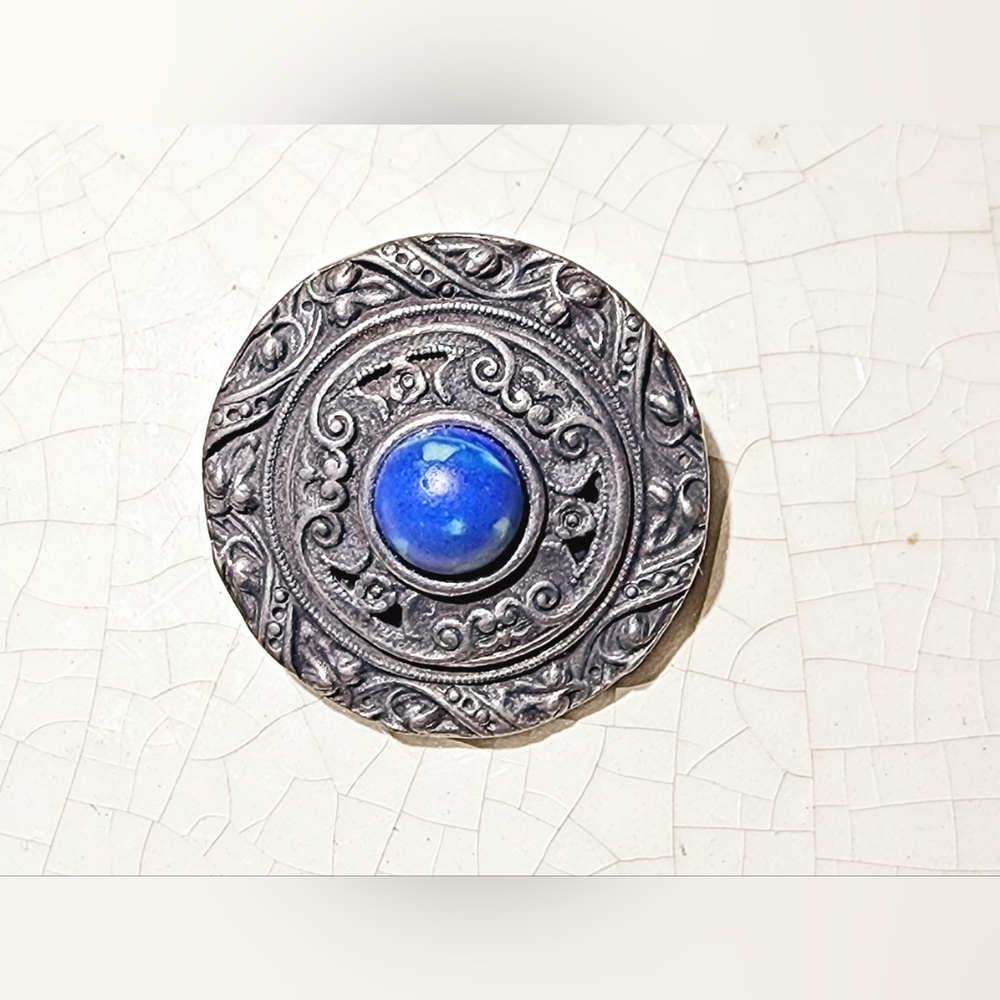 Vintage art Nouveau greek pin cover brooch sigma tau fraternity Gamma 1920s